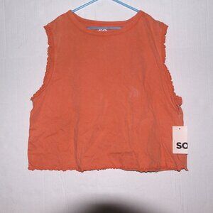 SO  Sleeveless  Tank Top With A Frilled Armhole Opening Women Size XXL